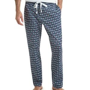 NWT Men’s Vineyard Vines Santa Whale & Tree Flannel Pajama Pants Deep Bay-Size M